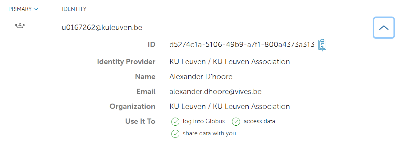 Identity Details